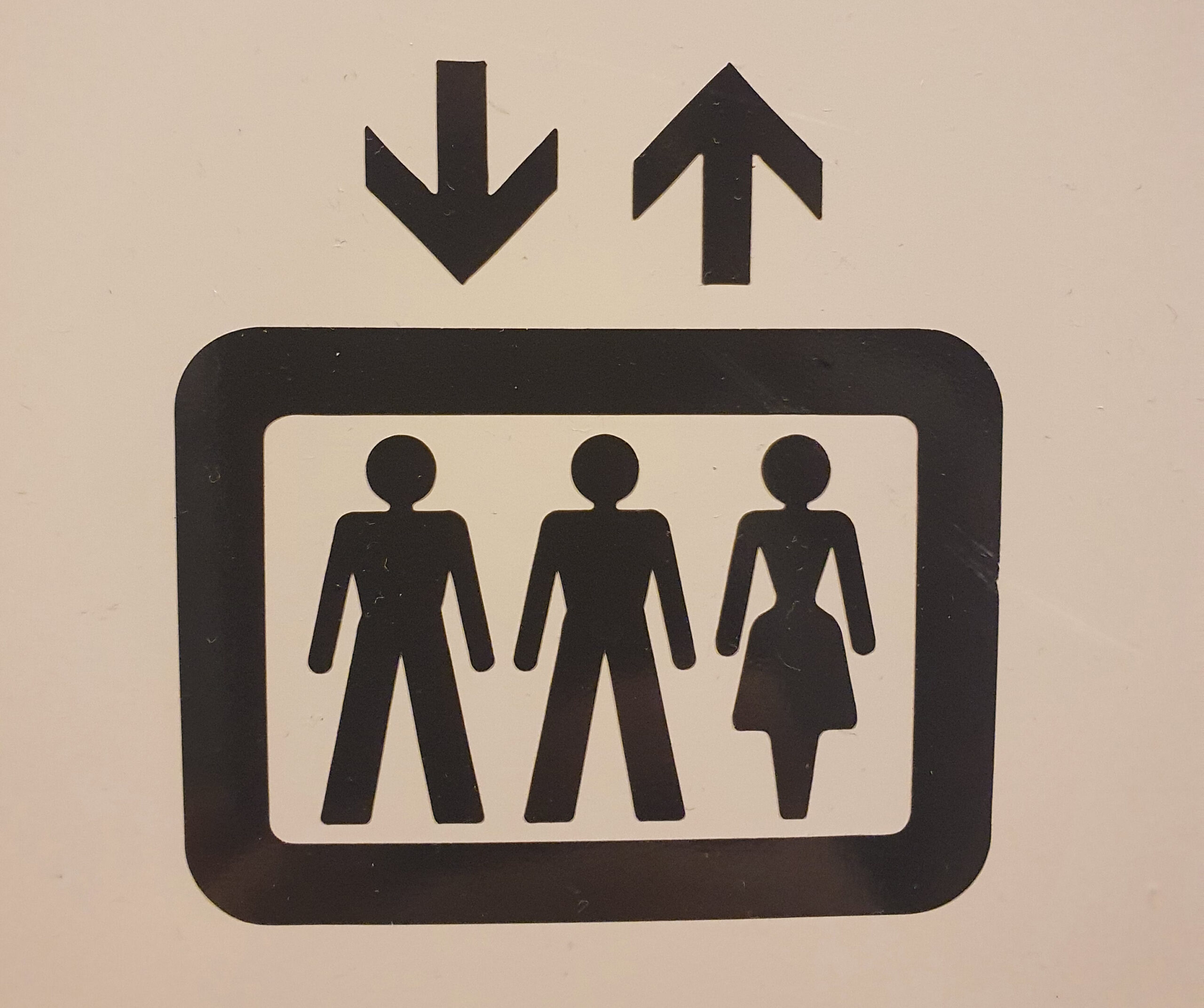 pictogram för hiss